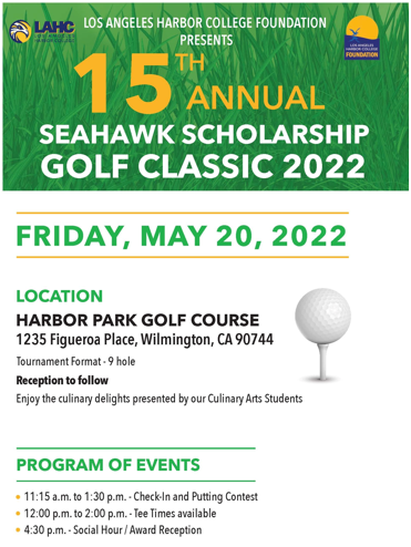 15th Annual Golf Classic 2022 Flyer 
