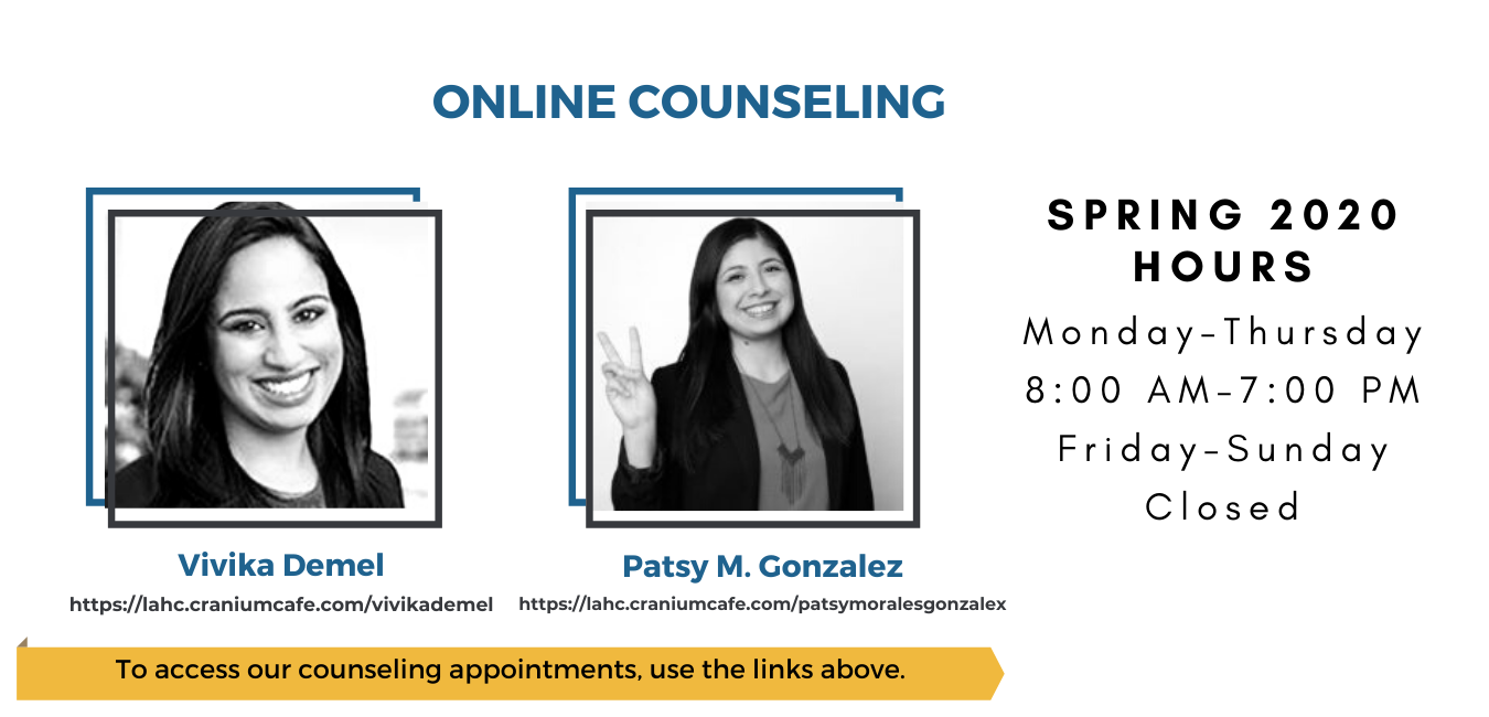 Online Counseling 2020 Springs Hours