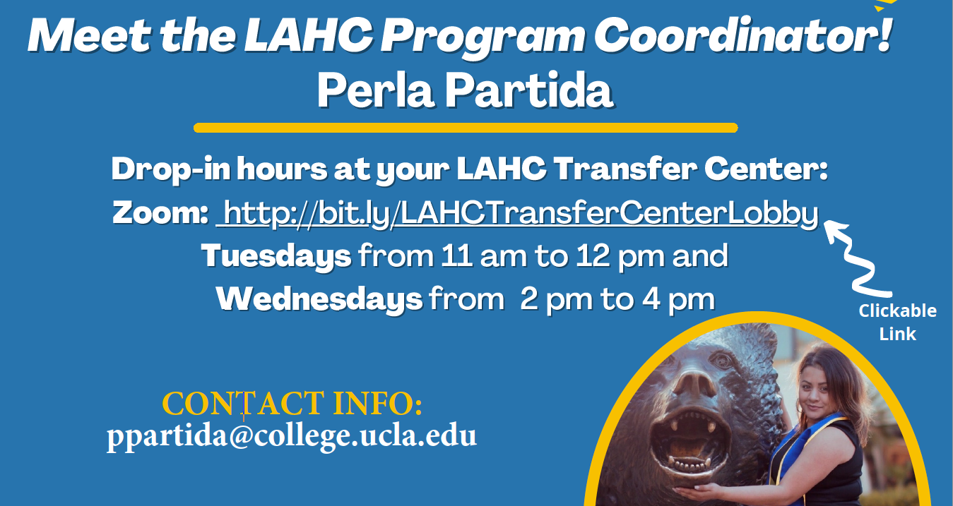Schedule of LAHC Program Coordinator