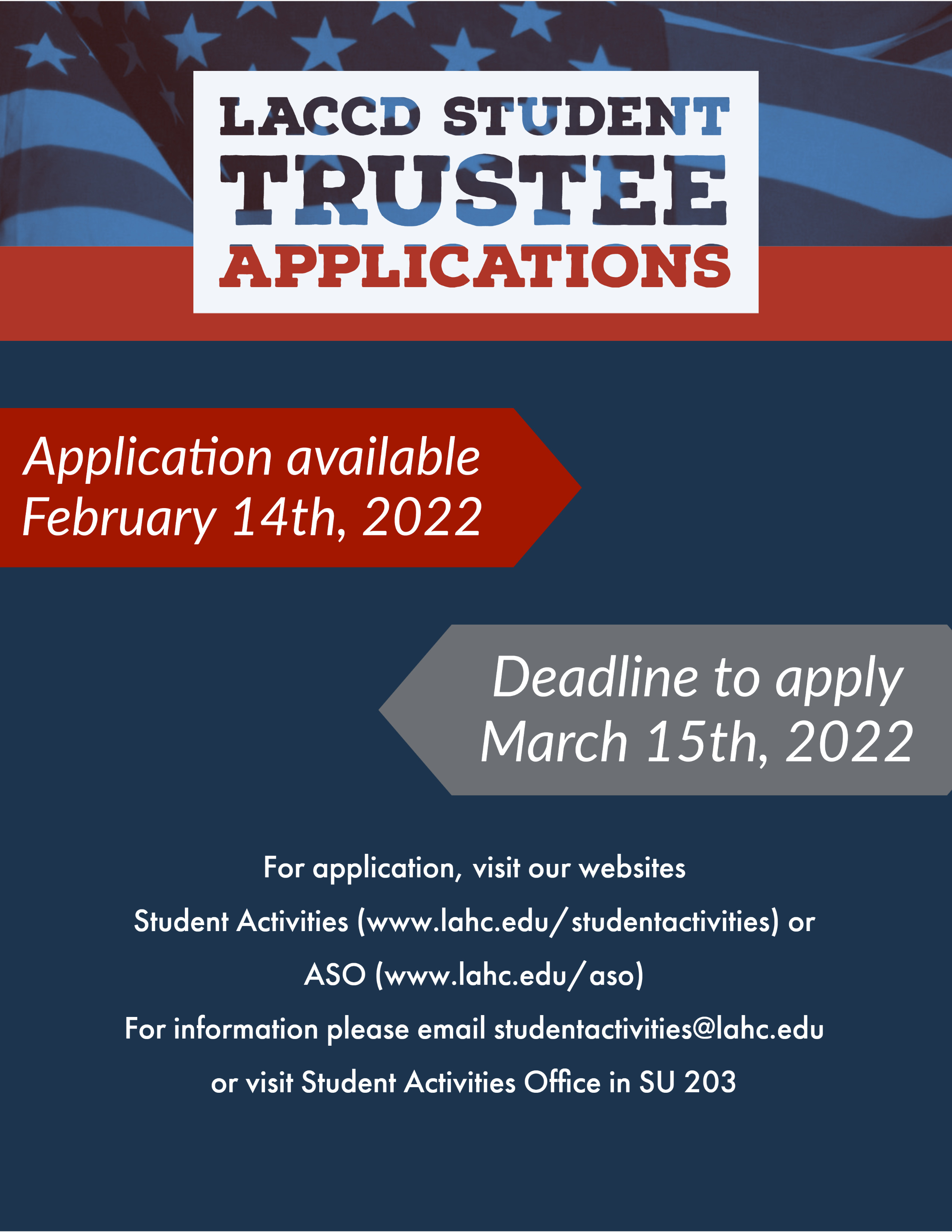 Student Trustee Applications Flyer