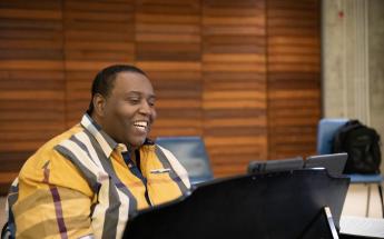 Teacher Playing the Piano