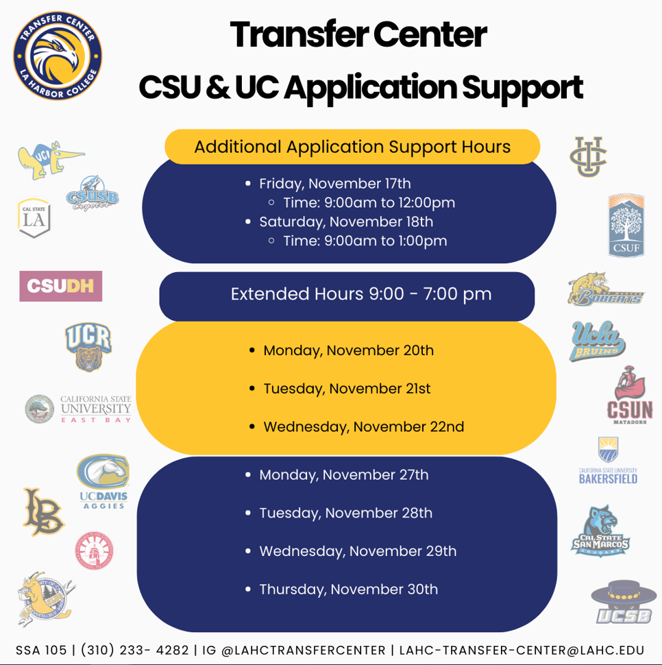 CSU & UC Application Support At The Transfer Center | LAHC