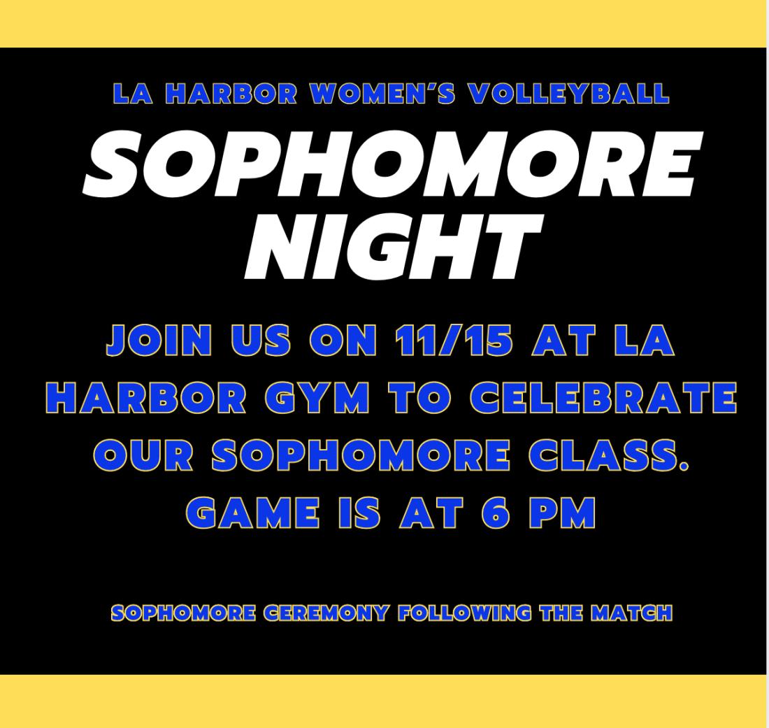 Announcement for Volleyball sophomore night