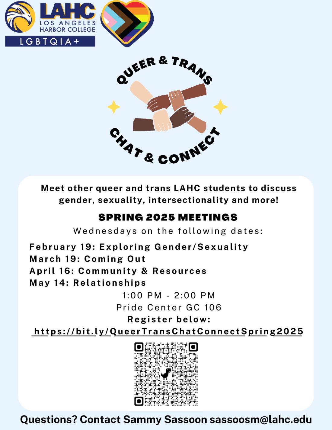 Queer and Trans Chat and Connect flyer